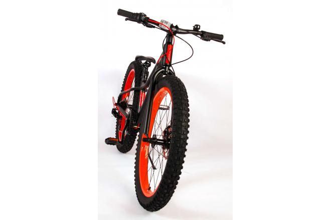Volare Gradient Children's Bicycle – Boys – 24 inch – Black Orange Red – 7 speed – Prime Collection