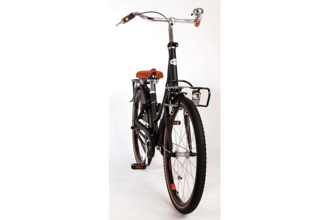 Volare Classic Oma Bicycle - Girls - 24 inch - Matt Black