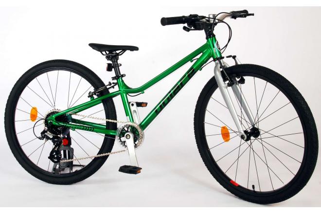 Volare Dynamic Children's Bicycle - Boys - 24 inch - Green - 2 Hand Brakes - 8 Speed - Prime Collection