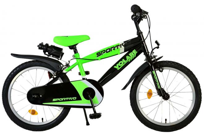 Volare Sportivo Children's Bicycle - Boys - 16 inch - Neon Green Black - 95% assembled [CLONE]