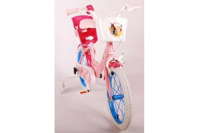 Disney Princess Children's Bicycle - Girls - 16 inch - Pink Blue - Two Hand Brakes