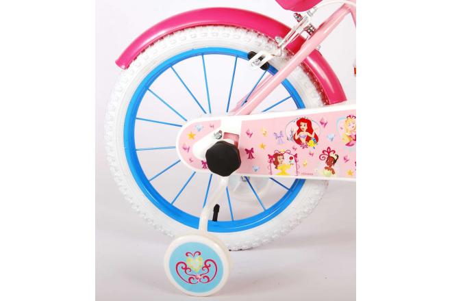 Disney Princess Children's Bicycle - Girls - 16 inch - Pink Blue - Two Hand Brakes