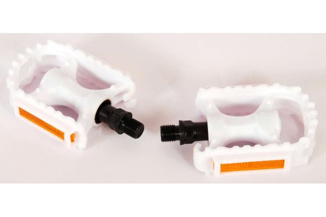 Volare Bicycle pedals - 2 pieces - White - for 14 and 16 inch Children's bicycles - Thin wire - Pedals