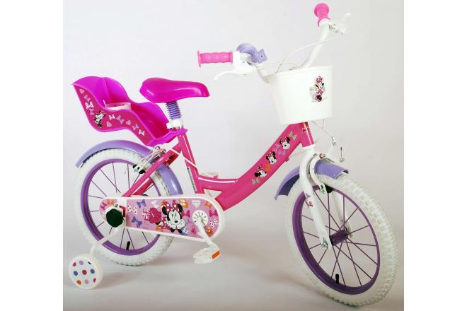 Disney Minnie Cutest Ever! Children's Bicycle - Girls - 16 inch - Pink - Two handbrakes