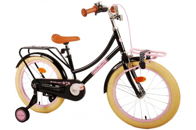 Volare Excellent Children's bike - Girls -18 inch - Black - 95% assembled
