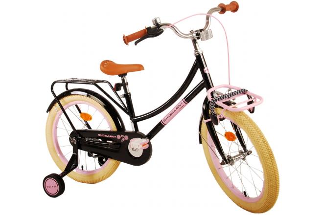 Volare Excellent Children's bike - Girls -18 inch - Black - 95% assembled