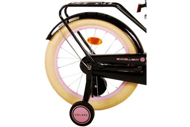 Volare Excellent Children's bike - Girls -18 inch - Black - 95% assembled