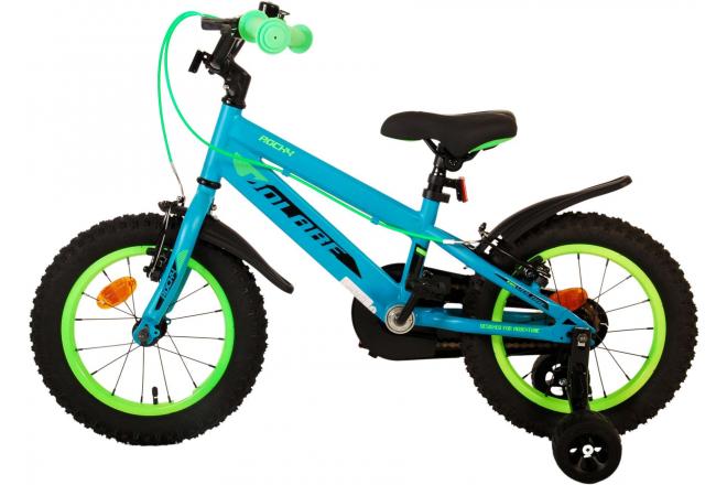 Volare Rocky Children's Bicycle - Boys - 14 inch - Green - Two handbrakes