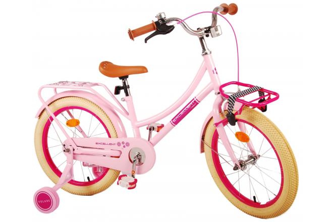 Volare Excellent Children's Bicycle - Girls - 18 inch - Pink - 95% assembled