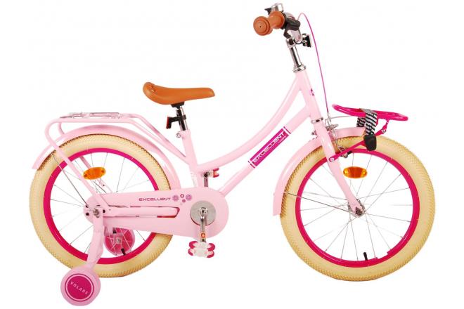 Volare Excellent Kinderfiets - Meisjes -18 inch - Roze - 95% afgemonteerd