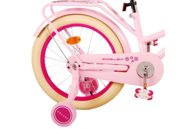 Volare Excellent Children's Bicycle - Girls - 18 inch - Pink - 95% assembled