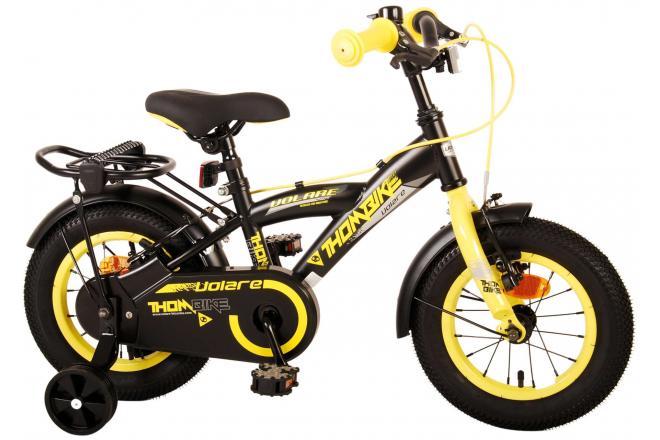 Volare Thombike Children's bike - Boys - 12 inch - Black Yellow - Two Hand Brakes