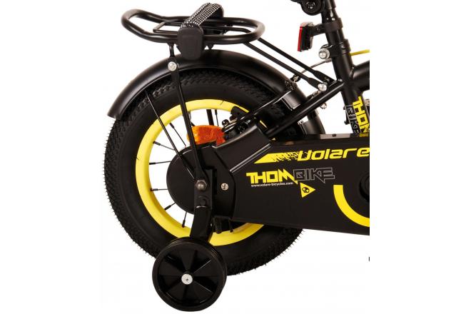 Volare Thombike Children's bike - Boys - 12 inch - Black Yellow - Two Hand Brakes