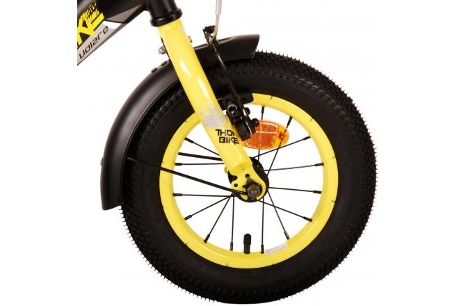 Volare Thombike Children's bike - Boys - 12 inch - Black Yellow - Two Hand Brakes