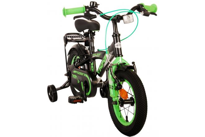 Volare Thombike Children's bike - Boys - 12 inch - Black Green - Two Hand Brakes