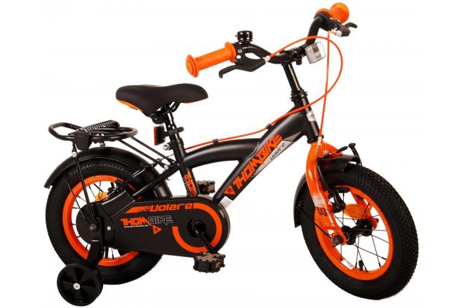 Volare Thombike Children's bike - Boys - 12 inch - Black Orange - Two Hand Brakes