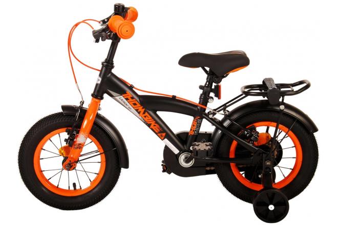 Volare Thombike Children's bike - Boys - 12 inch - Black Orange - Two Hand Brakes