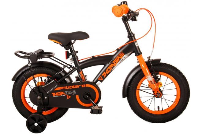 Volare Thombike Children's bike - Boys - 12 inch - Black Orange - Two Hand Brakes