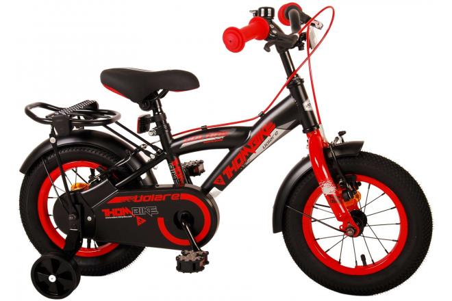 Volare Thombike Children's bike - Boys - 12 inch - Black Red - Two Hand Brakes