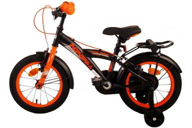 Volare Thombike Children's bike - Boys - 14 inch - Black Orange - Two Hand Brakes