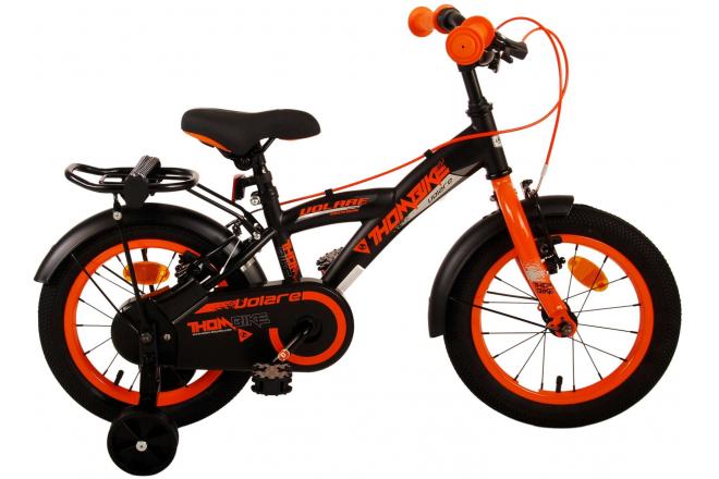 Volare Thombike Children's bike - Boys - 14 inch - Black Orange - Two Hand Brakes