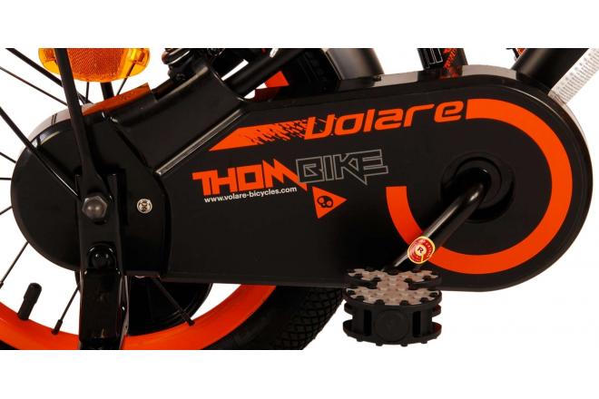 Volare Thombike Children's bike - Boys - 14 inch - Black Orange - Two Hand Brakes