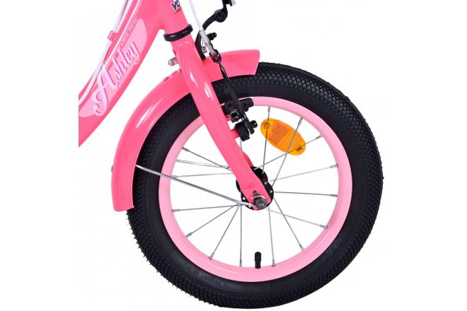 Volare Ashley Children's bike - Girls - 14 inch - Pink/Red - Two Hand Brakes
