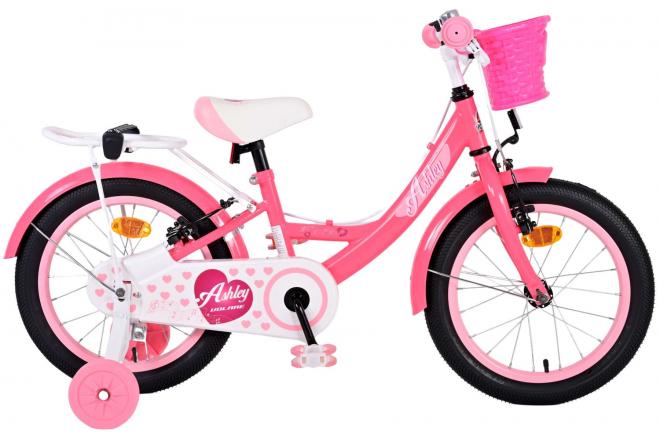 Volare Ashley Children's bike - Girls - 16 inch - Pink/Red - Two Hand Brakes