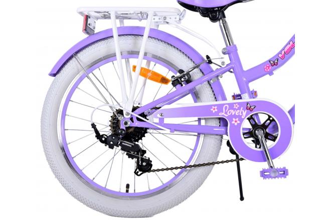 Volare Lovely children's bike - Girls - 20 inch - Purple - 6 gears