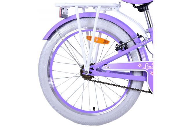 Volare Lovely Children's bike - Girls - 20 inch - Purple - Two hand brakes