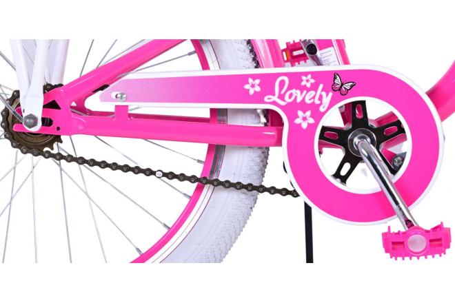 Volare Lovely Children's bicycle - Girls - 20 inch - Pink - Two handbrakes