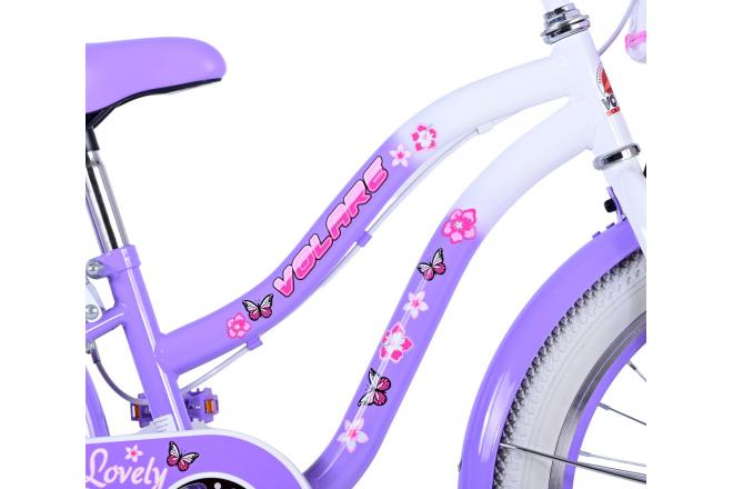 Volare Lovely Children's bike - Girls - 20 inch - Purple - Two hand brakes