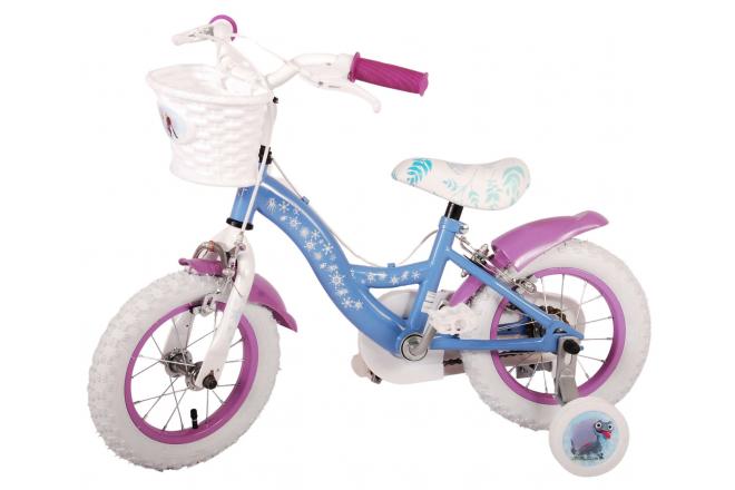 Disney Frozen 2 Kids bike - Girls - 12 inches - Blue/Purple - Two hand brakes