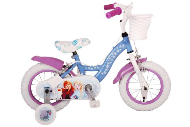 Disney Frozen 2 Kids bike - Girls - 12 inches - Blue/Purple - Two hand brakes