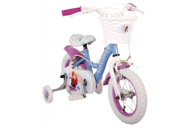 Disney Frozen 2 Kids bike - Girls - 12 inches - Blue/Purple - Two hand brakes