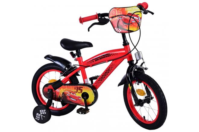 Disney Cars Children's Bicycle - Boys - 14 inch - Red - Two handbrakes