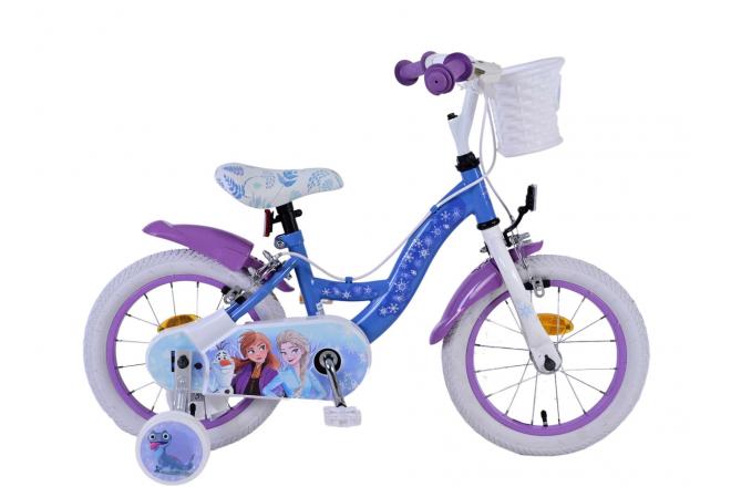 Disney Frozen 2 Kids bike - Girls - 14 inches - Blue/Purple - Two hand brakes