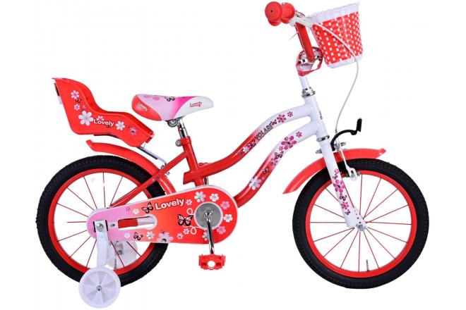 Volare Lovely children's bike - Girls - 16 inch - Red White