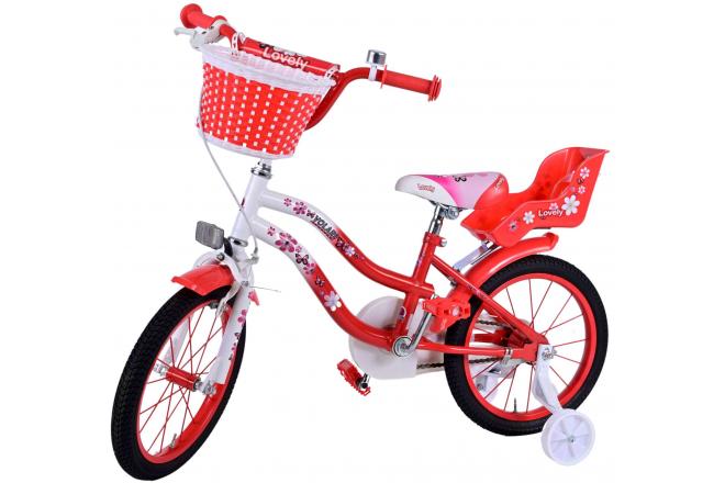Volare Lovely children's bike - Girls - 16 inch - Red White