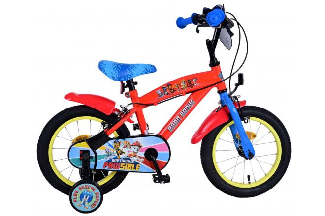 Paw Patrol Children's Bicycle - Boys - 14 inch - Blue - Two handbrakes