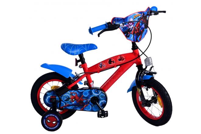 Ultimate Spider-Man Kids bike - Boys - 12 inch - Blue/Red - Two hand brakes