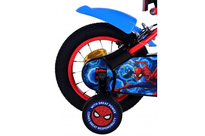 Ultimate Spider-Man Kids bike - Boys - 12 inch - Blue/Red - Two hand brakes