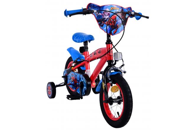 Ultimate Spider-Man Kids bike - Boys - 12 inch - Blue/Red - Two hand brakes