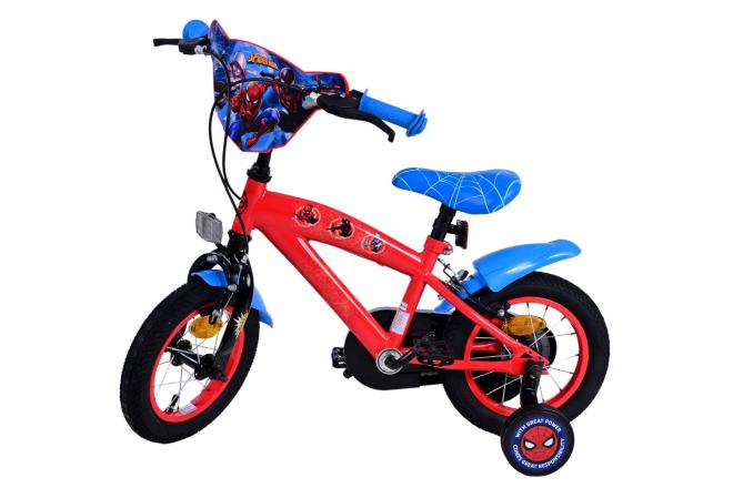 Ultimate Spider-Man Kids bike - Boys - 12 inch - Blue/Red - Two hand brakes