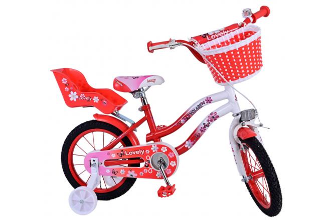 Volare Lovely children's bike - Girls - 14 inch - Red White