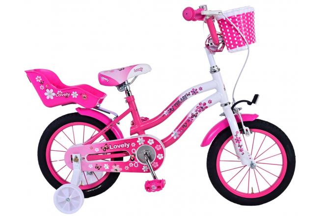 Volare Lovely Children's bike - Girls - 14 inch - Pink White