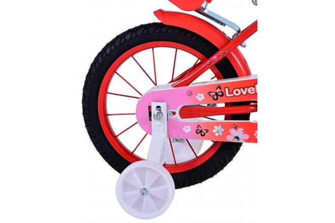 Volare Lovely children's bike - Girls - 14 inch - Red White