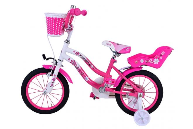 Volare Lovely Children's bike - Girls - 14 inch - Pink White