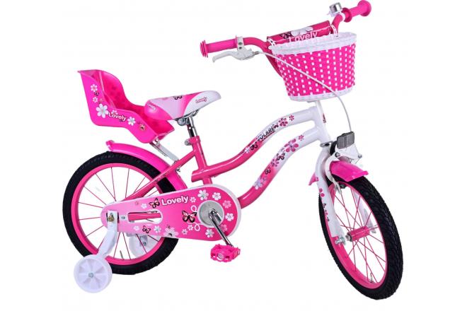 Volare Lovely children's bike - Girls - 16 inch - Pink White
