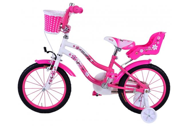 Volare Lovely children's bike - Girls - 16 inch - Pink White